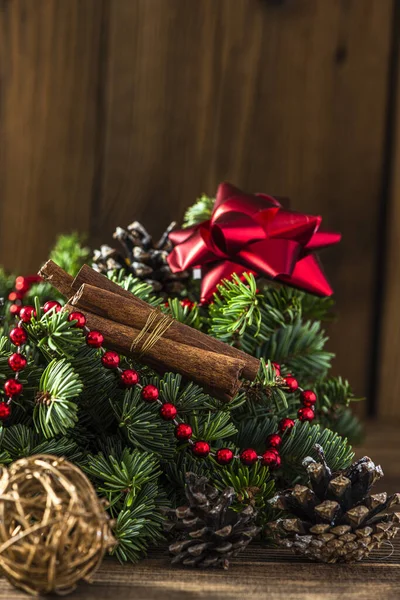 Christmas Home Decoration Handmade Festive Wreath — Fotografia de Stock
