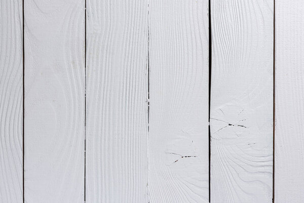 Wood planks painted in white. Wooden background template.