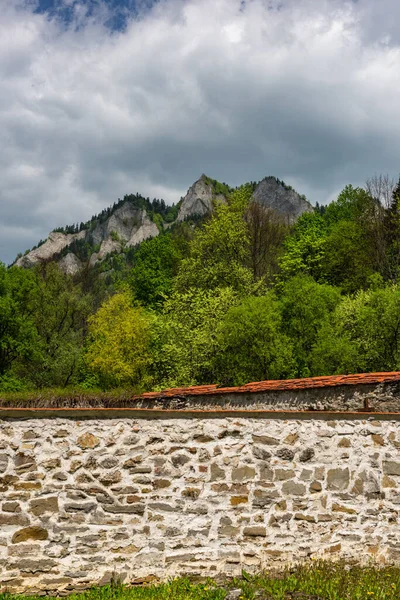 Baharda Polonya 'da Pieniny Dağları Zirvesi.