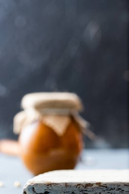 Food Mockup Ürün Sunumu. Odaklanmamış Gıda Arkaplanı.