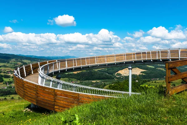 Uitkijktoren Barcice Polen Poprad Park Landschap Beskidy Mountains — Stockfoto