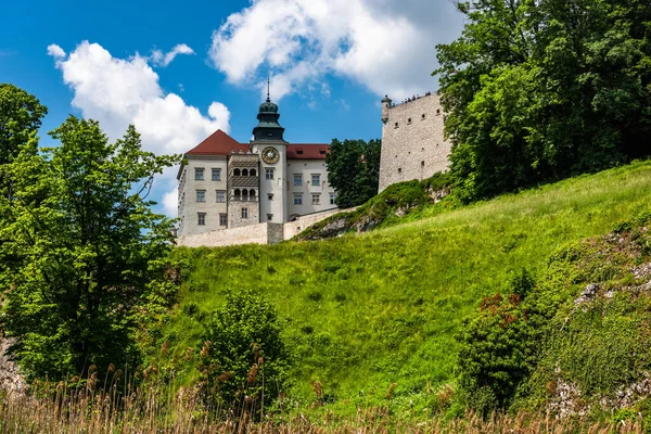 Pieskowa Skala Castle Στο Εθνικό Πάρκο Ojcowski Κοντά Στην Κρακοβία — Φωτογραφία Αρχείου