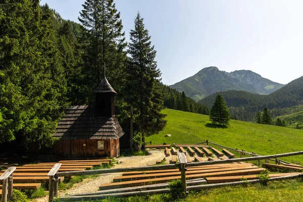 Paisaje Valle Chocholowka Las Montañas Del Parque Nacional Tatra Polonia — Foto de Stock