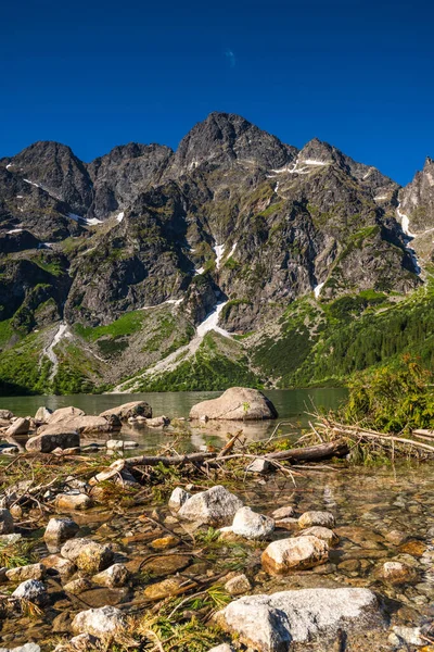 Ten Oosten Van Het Meer Van Zee Het Poolse Tatra — Stockfoto