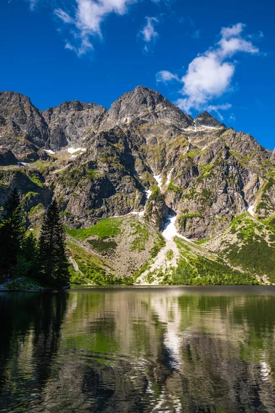 Célèbre Lac Oko Morskie Dans Les Montagnes Tatra Près Zakopane — Photo