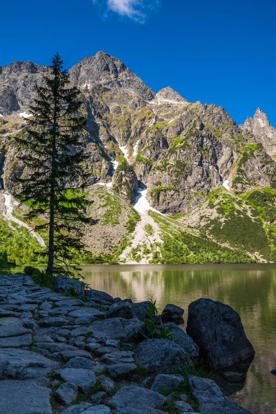 Lago Morskie Oko Famoso Montanhas Tatra Perto Zakopane Polônia — Fotografia de Stock