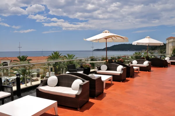 Terrasse des Luxushotels — Stockfoto