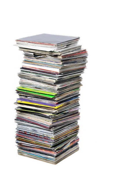 Vinylplaten op de heap — Stockfoto