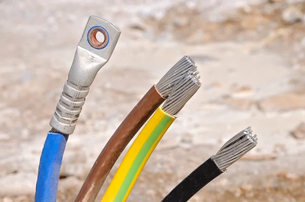 Alambres de cables eléctricos Imagen de archivo