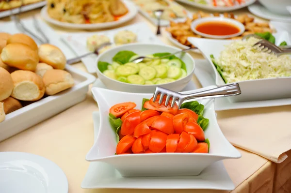 Salads on table — Stock Photo, Image
