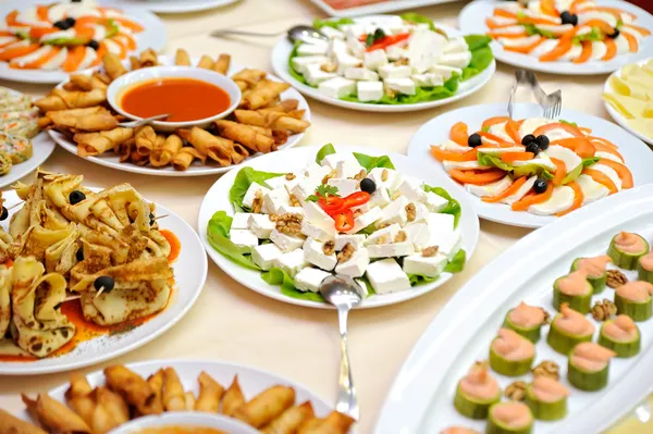 Table with food — Stock Photo, Image