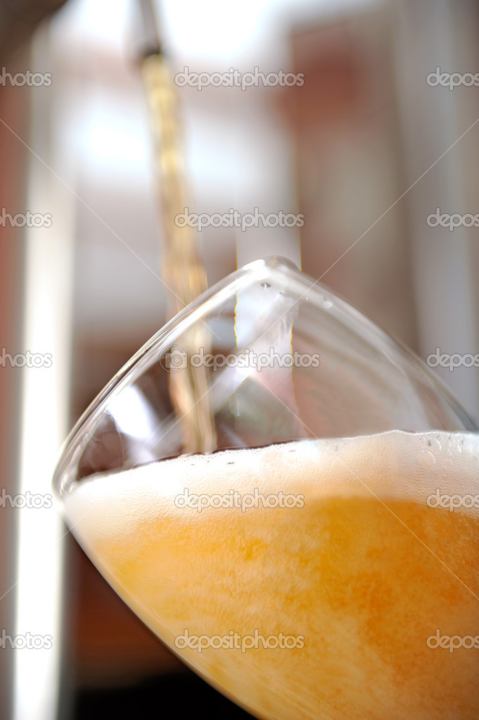 Beer into glass