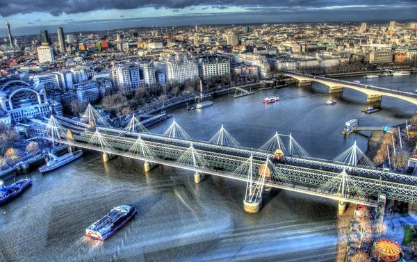 Vista de London Eye Imagem De Stock