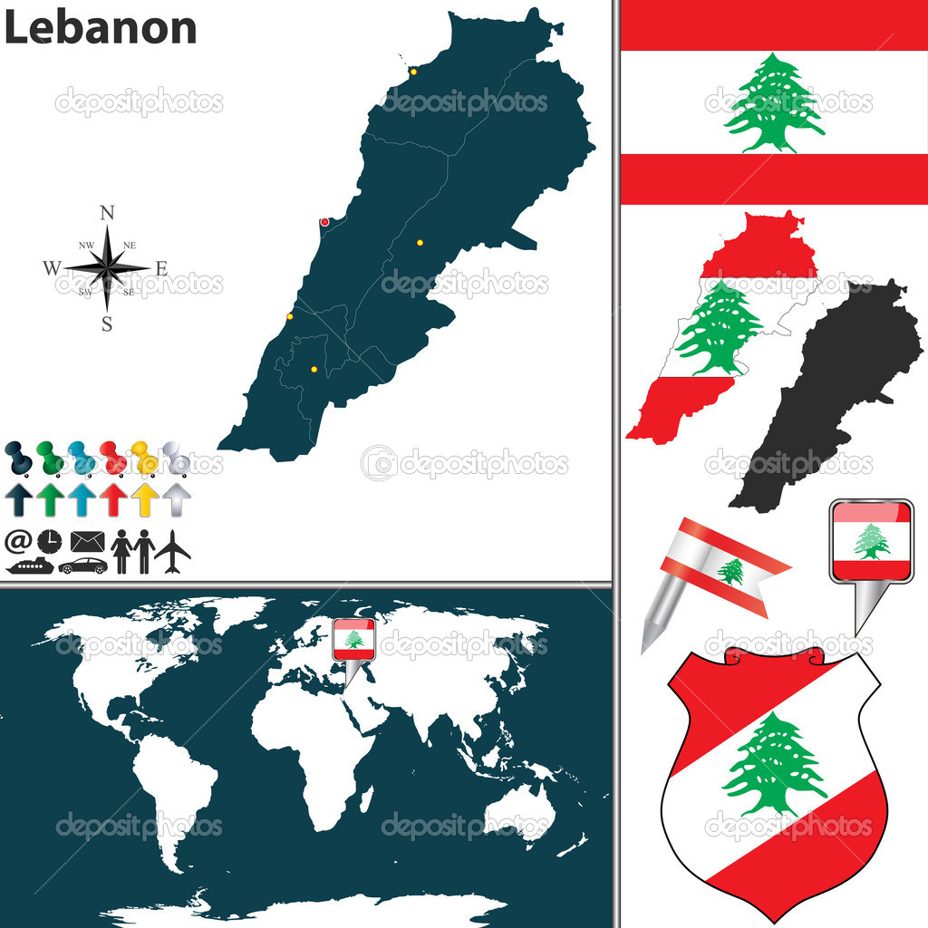 Carte Du Liban Image Vectorielle Sateda 39945873