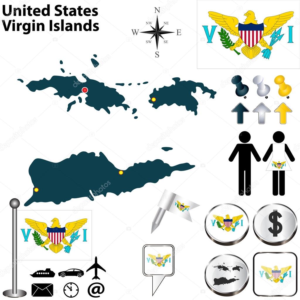 Mapa de Islas Vírgenes de los Estados Unidos 2022