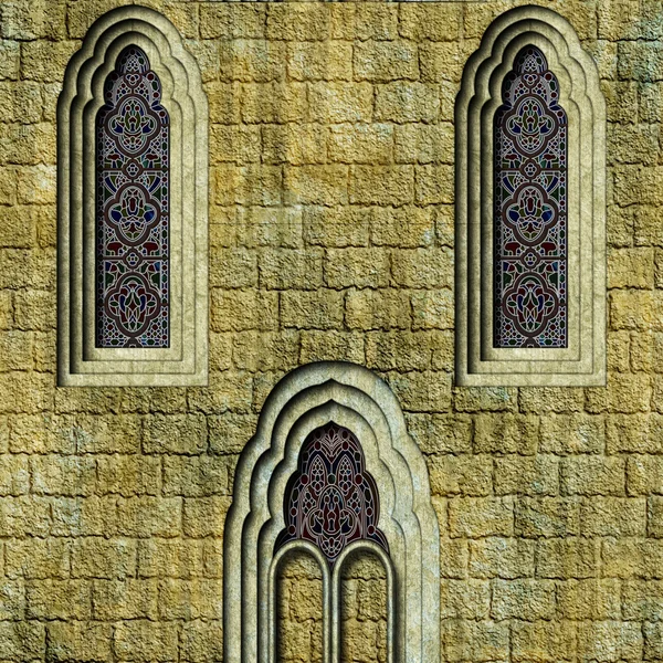 Naadloze textuur van het oude kasteel. — Stockfoto