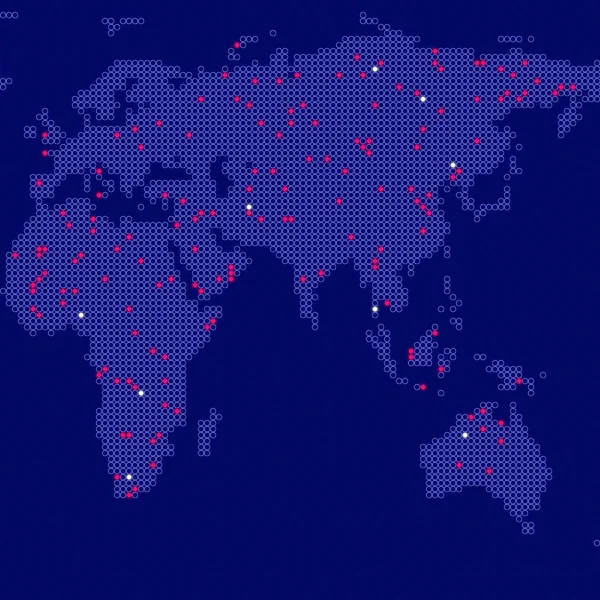 Map of abstract points — Stock Photo, Image