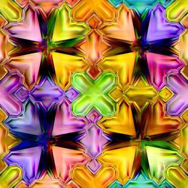 Seamless texture of colored crystals clipart