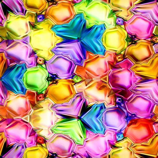 Seamless texture of colored crystals — Stock Photo, Image