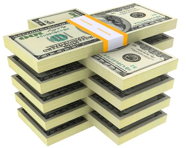 Bundle of dollars on a white background — Stock Photo, Image