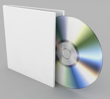 gri bir arka plan üzerinde boş CD