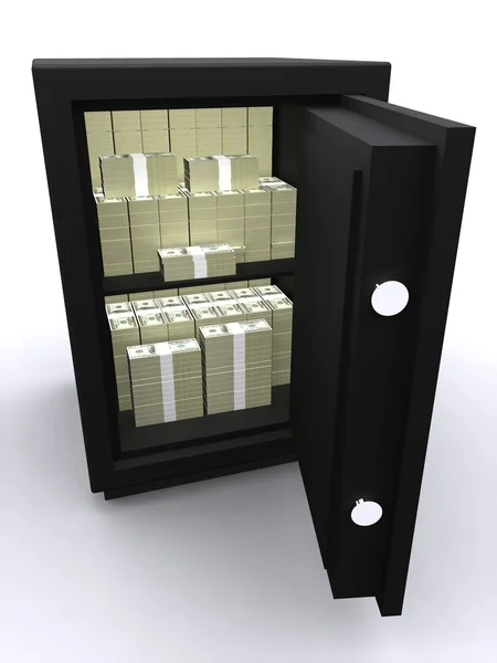 Safe with dollars — Stock Photo, Image