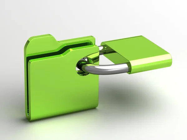 Computer icon for secure folder — Stock Photo, Image