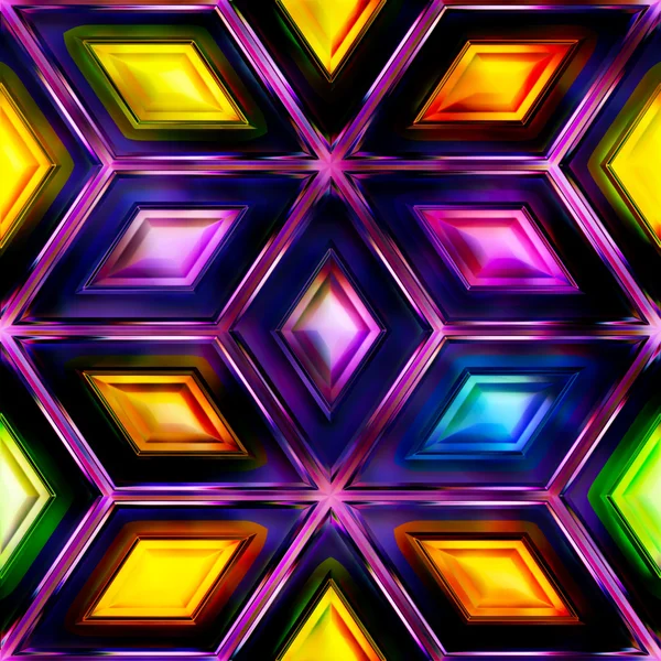 Seamless texture of abstract bright shiny colorful geometric shapes — Stock Photo, Image