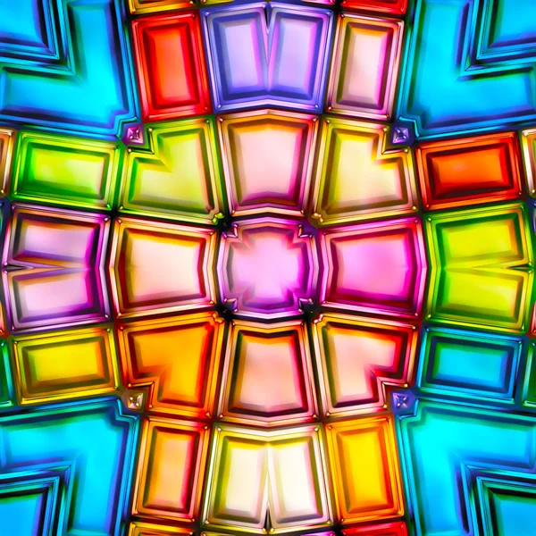 Problemfri tekstur af abstrakte lyse skinnende farverige geometriske former - Stock-foto