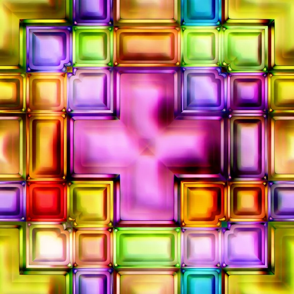 Problemfri tekstur af abstrakte lyse skinnende farverige geometriske former - Stock-foto