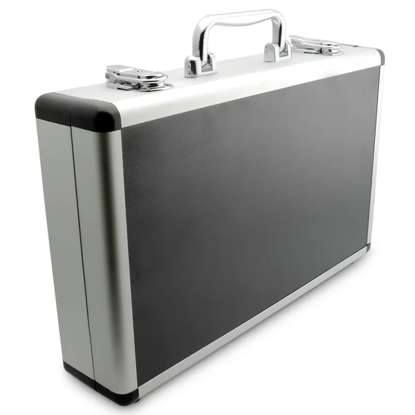 Silver suitcase case — Stock Photo, Image