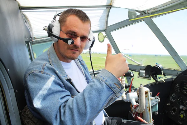 Piloto do avião — Fotografia de Stock