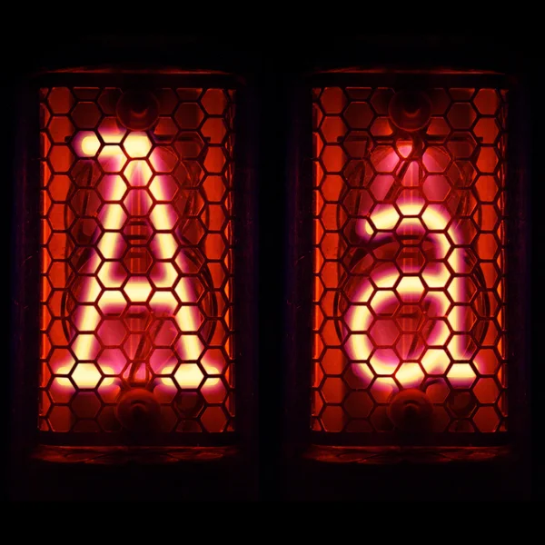 ニキシー管インジケーター セット全体のアルファベットの手紙の。文字"a". — ストック写真