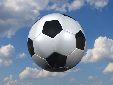 Futbol topu gökyüzüne karşı