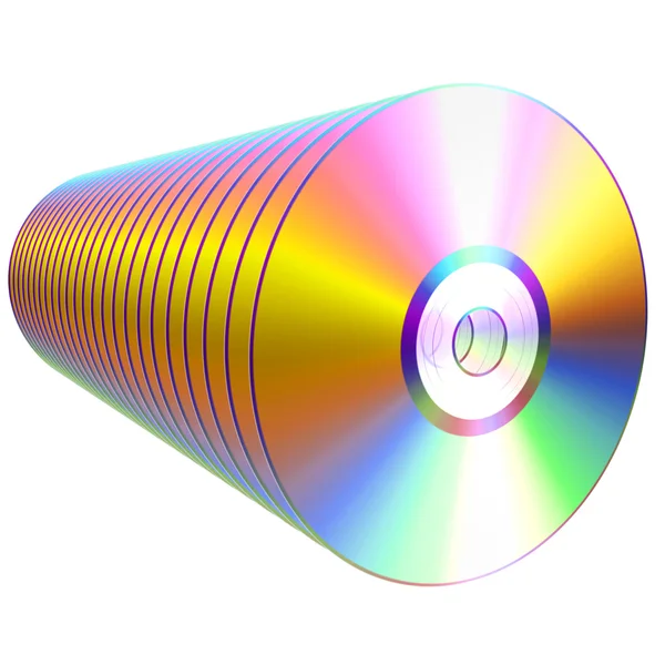 CD που απομονώθηκε σε λευκό — Φωτογραφία Αρχείου