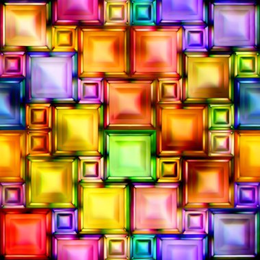 Soyut parlak renkli geometrik şekillerin kusursuz dokusu