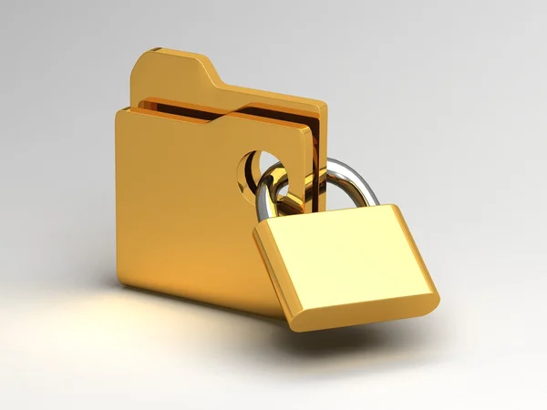 Computer icon for secure folder safe — Stock Photo, Image