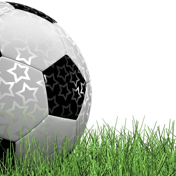 Soccer Ball on Grass — Stock Photo, Image