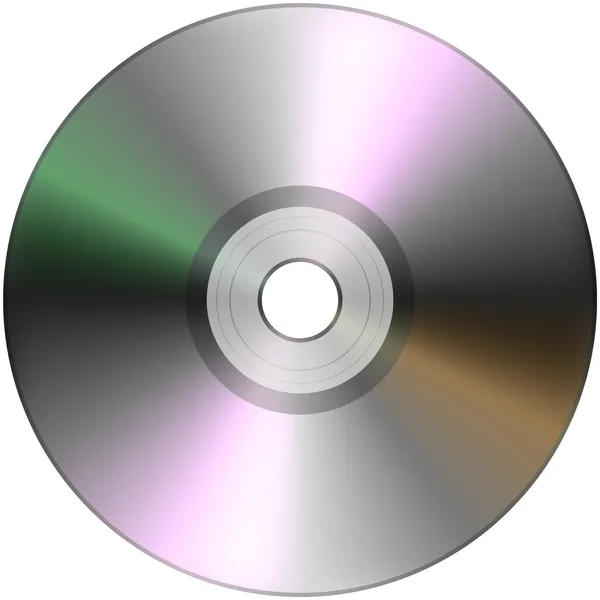 CD isolato su Bianco — Foto Stock