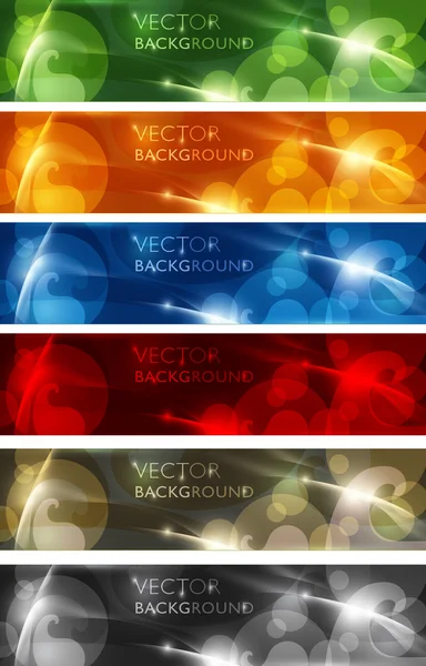 Kleurrijke banner ontwerpset Stockvector