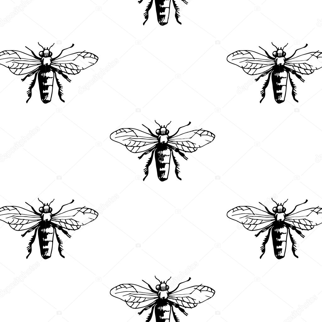 Seamless pattern with trend beetles
