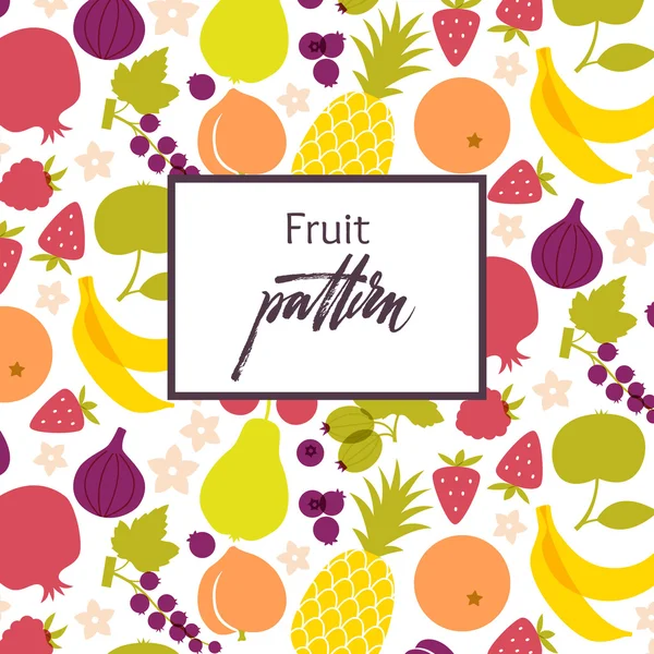 Patrón de fruta. — Archivo Imágenes Vectoriales