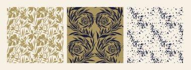 Bir dizi modaya uygun beyaz ve siyah soyut organik şekiller. - Evet. Vektör illüstrasyonu