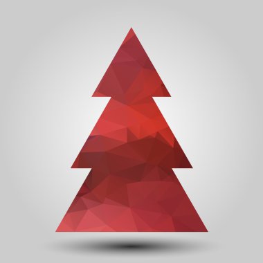 vektör Noel ağacı üçgen ışıklar arka plan kartı tasarım şablonu