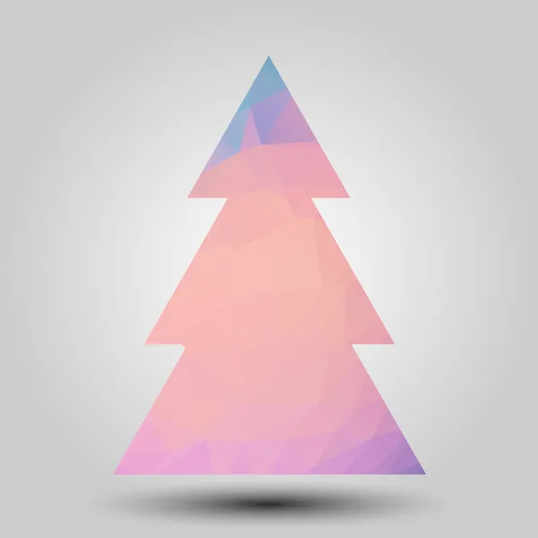 Vektor Weihnachtsbaum Dreieck Lichter Hintergrund Karte Design-Vorlage — Stockvektor