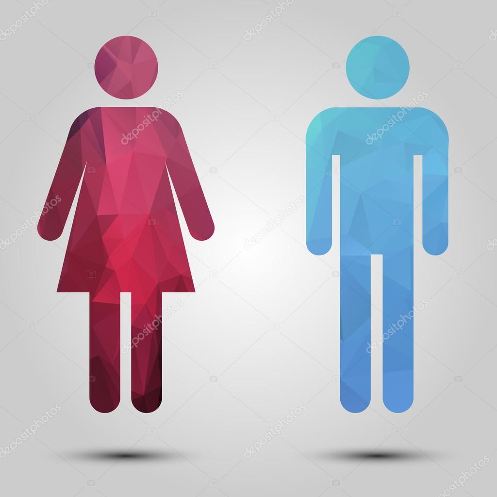 Triangle male and female icon