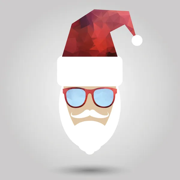 Καλά Χριστούγεννα φόντο με santa σε στυλ hipster — Διανυσματικό Αρχείο