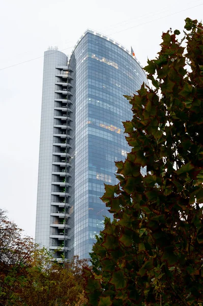 Kyiv, Ukraine - September 17, 2021: unique high-rise buildings