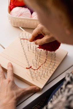 String And Nails Art Lettering (Nice Handmade Gift Idea)