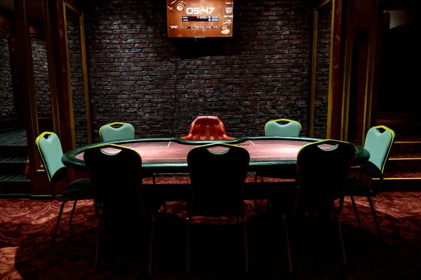 poker table in the casino